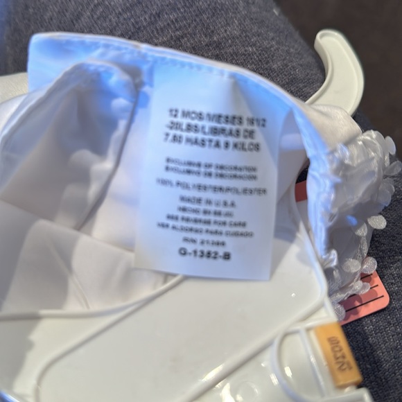 NEW gown w/delicate accents- christening/wedding-smoke free home - Picture 4 of 4